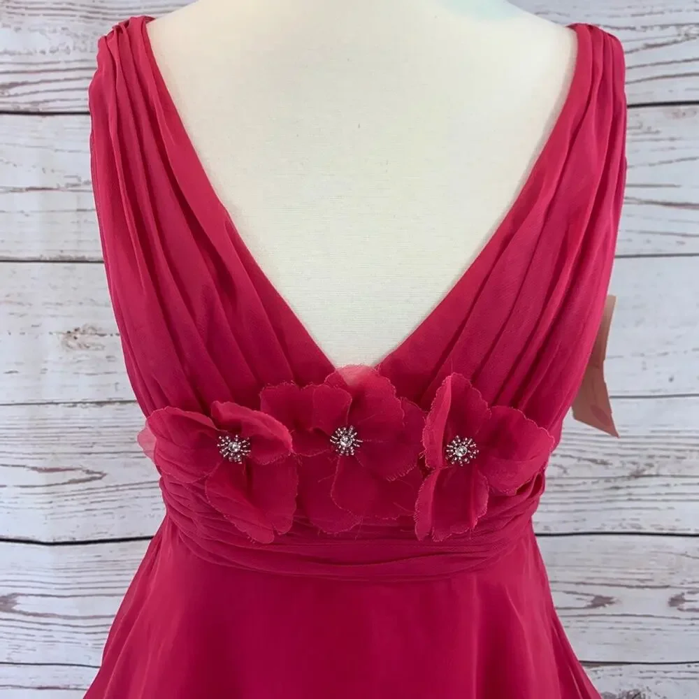 Eden Maid Raspberry layered flower accent - Picture 2 of 11